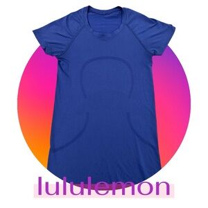 Lululemon Athletica Swiftly Tech Short-Sleeve Shirt 2.0 Hip Length blue top